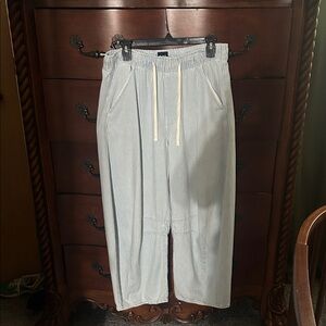 GAP Men's Light Blue Pinstripe Joggers